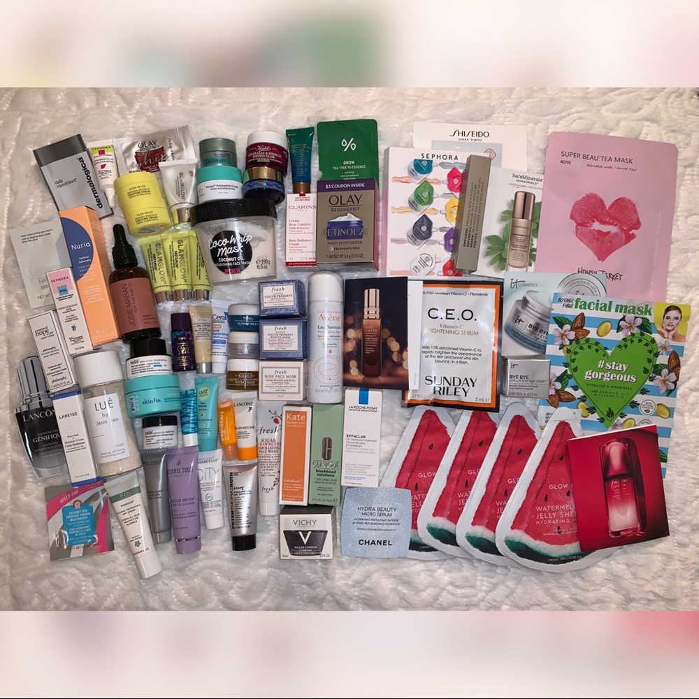 HUGE 72 Piece Skincare Beauty Sample Bundle/Lot